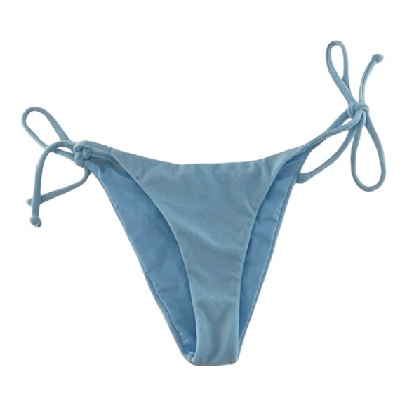 L*Space Lennox Classic Bikini Bottom in Sky Blue Terry NWOT - Picture 2 of 6